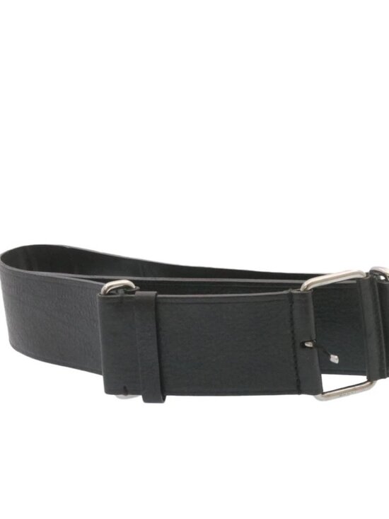 GUCCI Belt Leather Black Auth 24743 main image 4